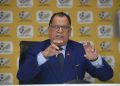 SAFA President Dr Danny Jordaan  during the South Africa Team Announcement at SAFA Houseon 18 April 2023  © Sydney Mahlangu/BackpagePix